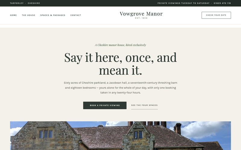 Vowgrove Manor template preview