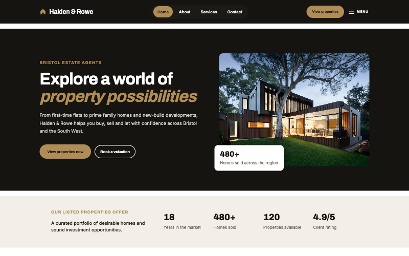 Real Estate — RealAcre template preview