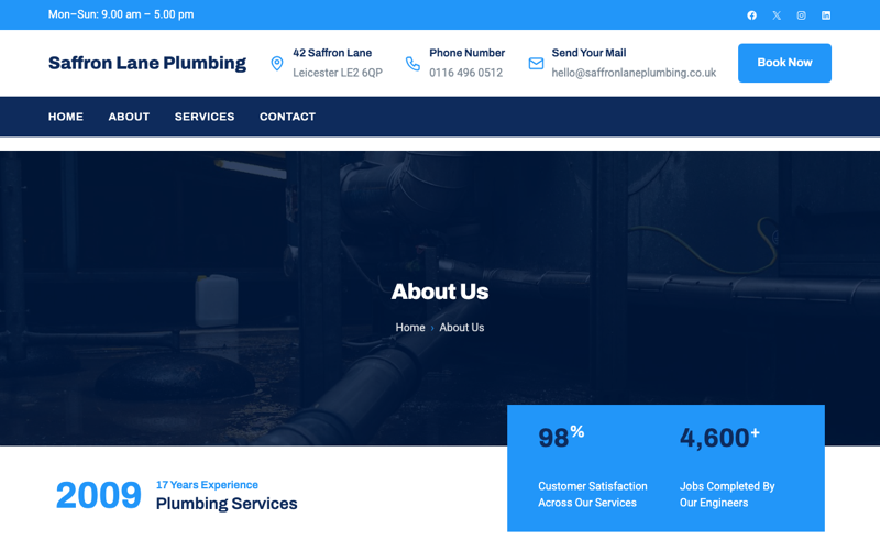Service Grid template preview