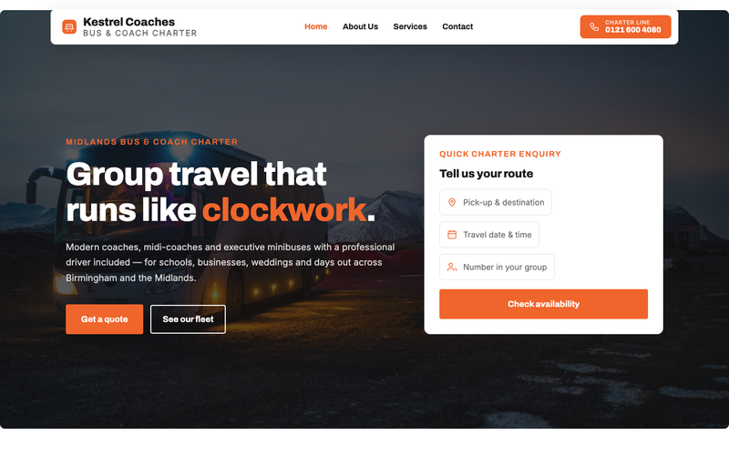 Transport — Shuttle Bus template preview