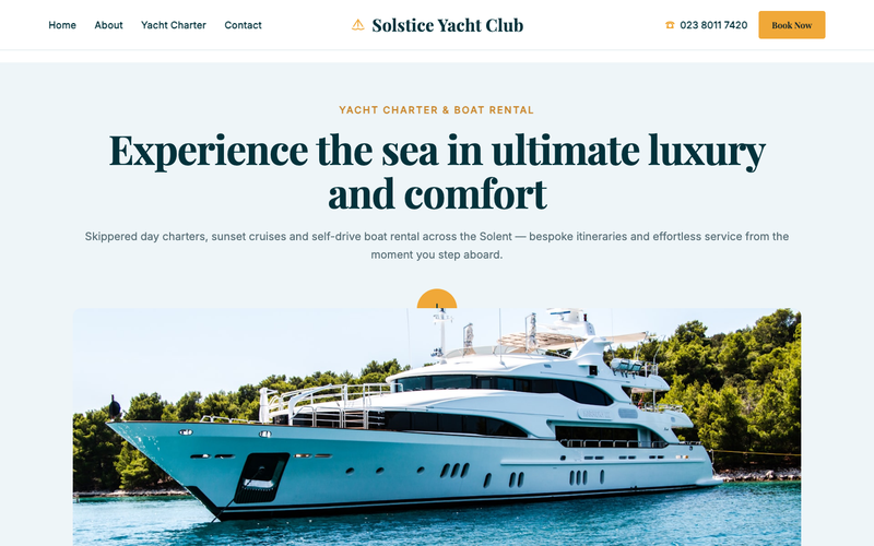Transport — Venessy Boat template preview