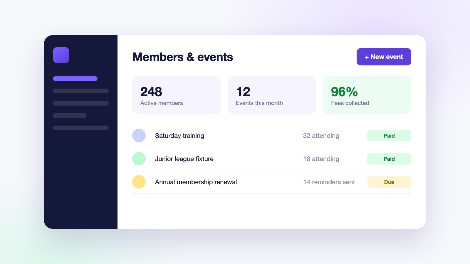Club Management Platform