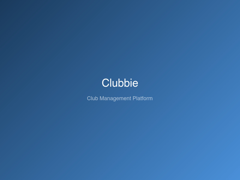 Web Application – Clubbie